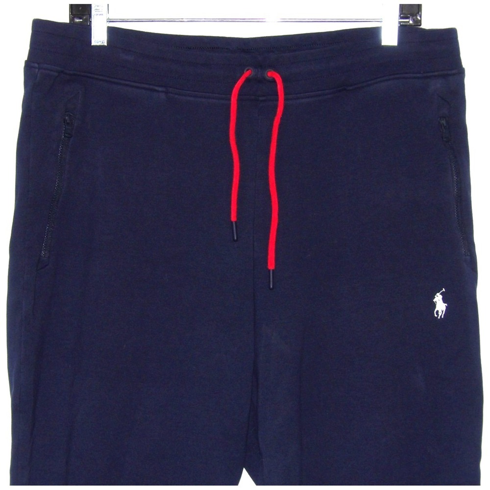 Polo Ralph Lauren U.S. Open Navy Blue Draw String Jogger Sweatpants Men's Large - Picture 2 of 9